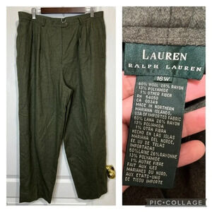 Lauren Ralph Lauren olive green trouser pants size 16